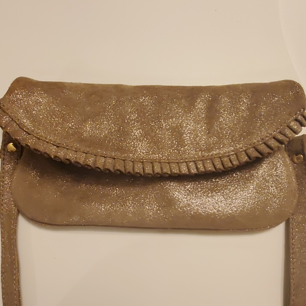 HELENA DE NATALIO suede sparkly bag